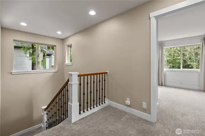 Upper landing with natural light and access to additional bedrooms