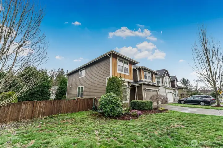 Fully-fenced backyard