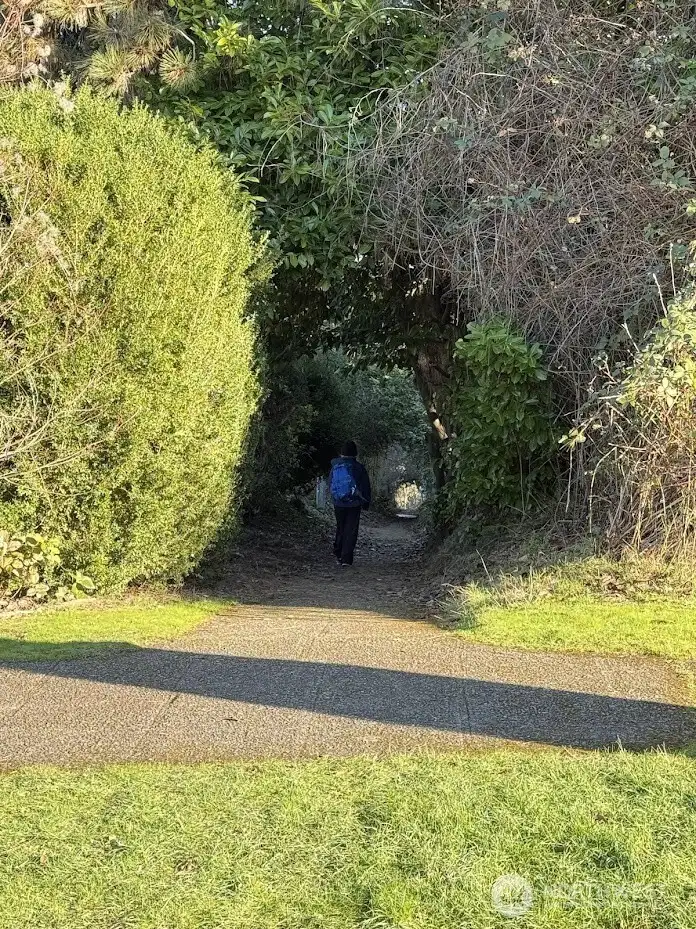 Pedestrian Pathway.  (Ferdinand street) Stairs at the dead end of 53rd lead to this pathway.   0.1 miles West to the BallFields /  0.2 miles East to Lake Washington
