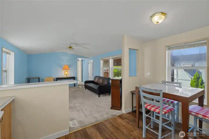 Kitchen open to Living Room