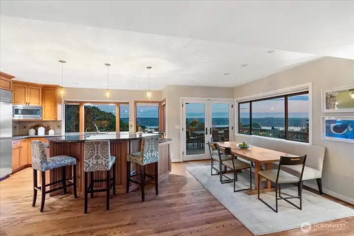 This spacious kitchen has everything you need for daily life, from morning coffee to easy, casual family dinners.
