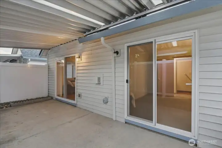 Covered back patio