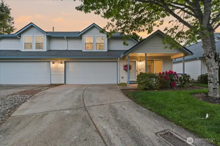 Driveway and 2-car garage
