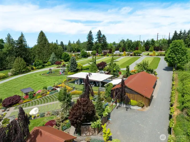 Aerial view of part of the venue