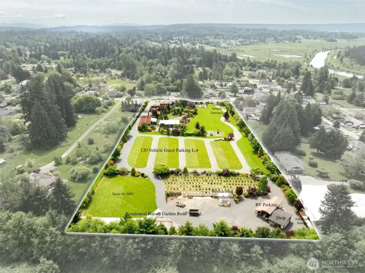 Back aerial view of the estate