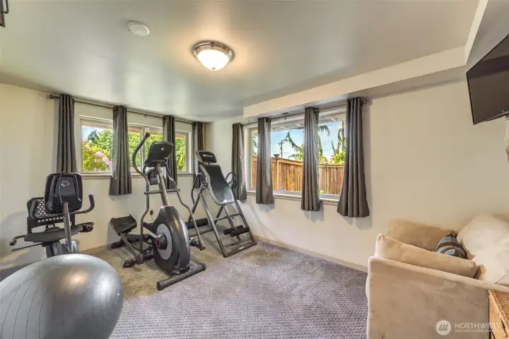 Multi-purpose bonus room perfect for a home gym, playroom, studio, or additional living area.