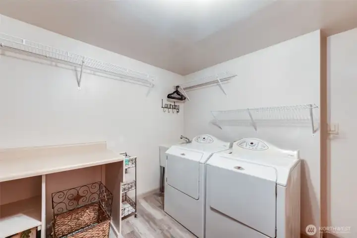 Second laundry room adds convenience and supports the home’s exceptional multi-generational living potential.