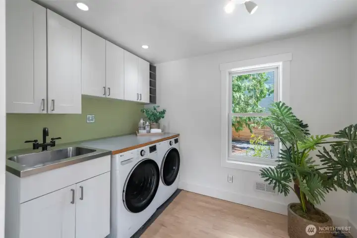 Main level laundry room.