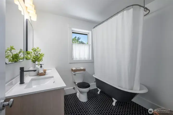 Newly remodeled bathroom.
