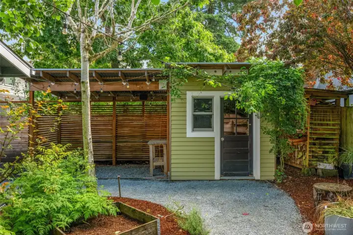 Garden shed.