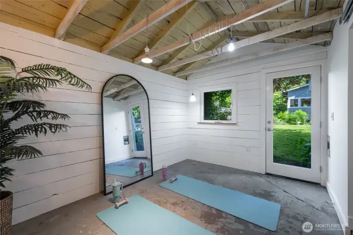 Studio space perfect for workouts or creative space