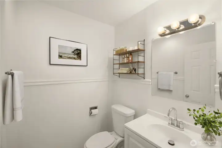 Powder room (virtually staged) Powder room (virtually staged)