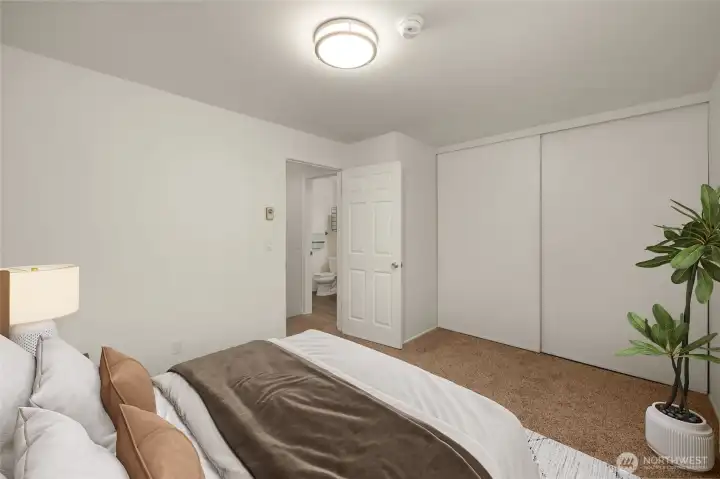 Second bedroom (virtually staged) Second bedroom (virtually staged)
