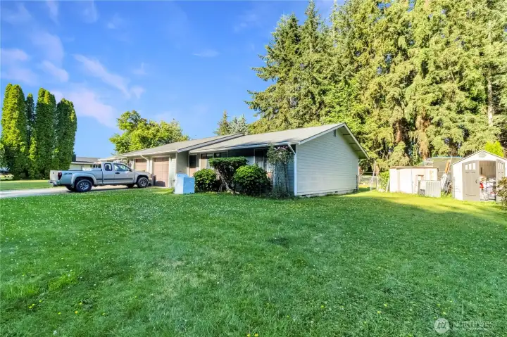 Expansive backyard with plenty of room for outdoor enjoyment.