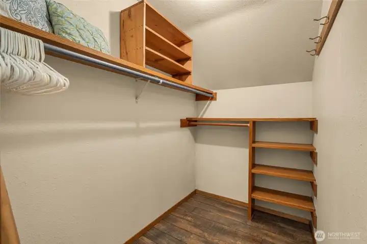 Large walk-in closet in the primary bedroom Large walk-in closet in the primary bedroom