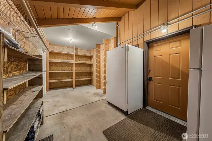Unfinished mudroom entry connects the 1-car garage to living room Unfinished mudroom entry connects the 1-car garage to living room