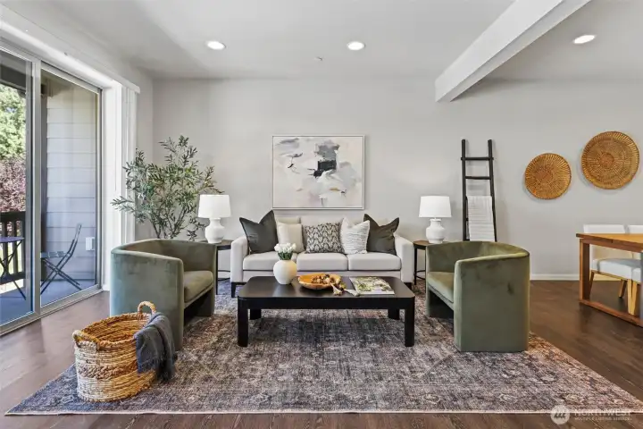 Generous living room offers flexibility for multiple furniture layouts and everyday comfort. Generous living room offers flexibility for multiple furniture layouts and everyday comfort.