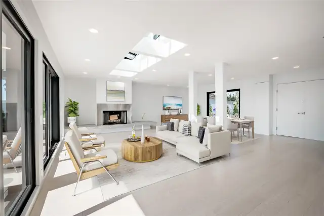 Great open floorplan that incorporates beach living