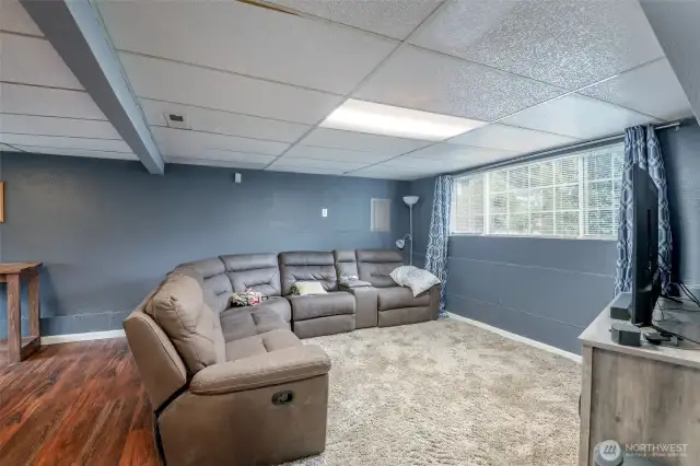 Great room in basement