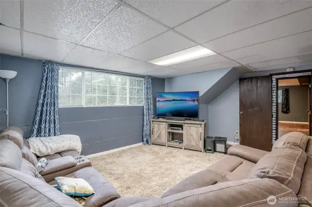 Great room in basement