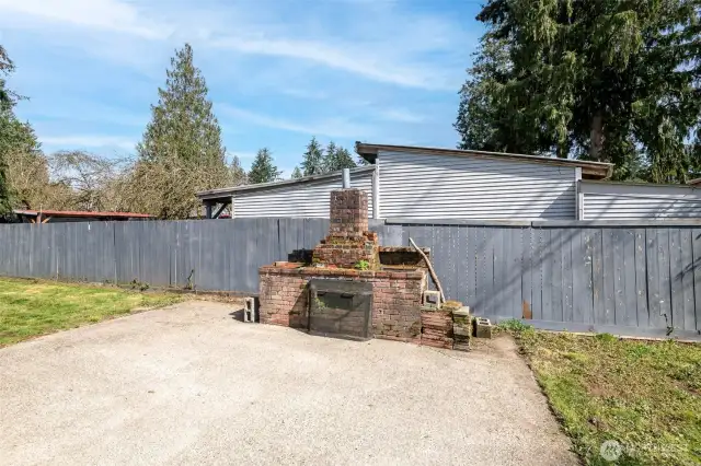 Rear yard patio