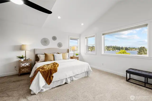 Spacious and open complimented by vaulted ceilings.