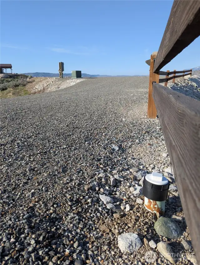 View looking towards build site