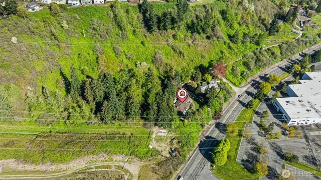 Property backs up to PSE land.