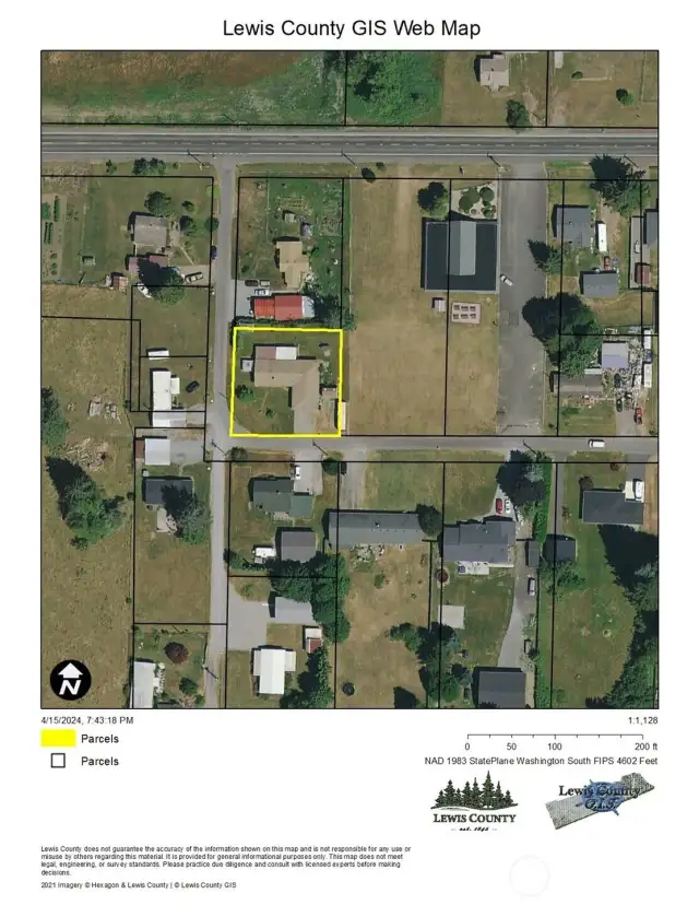 Lewis County GIS Map of property