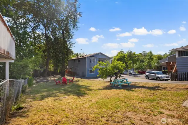Huge yard - pets, parties, gardening.