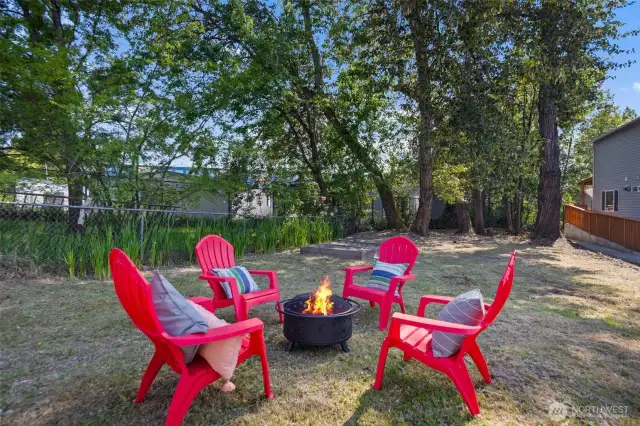 Or fire pits and s'mores.