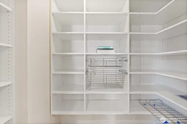 Custom built pantry shelving for all your items