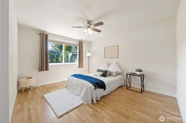 Large primary with attached bathroom