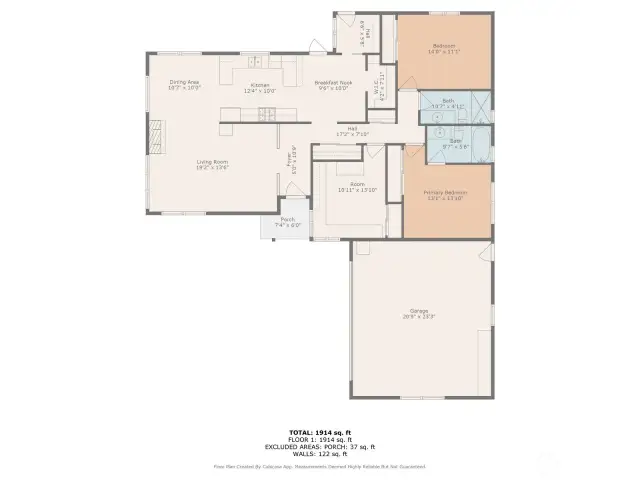 Floor Plans with dimensions including garage.