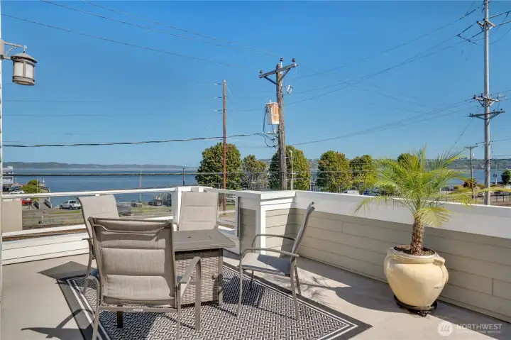 Take in sweeping views of Puget Sound, Brown’s Point, and Vashon Island from your private outdoor retreat.