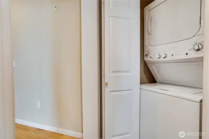 A utility closet in the main hall houses a newer washer and dryer. Plus, enjoy peace of mind with a brand-new furnace and water heater installed this year.