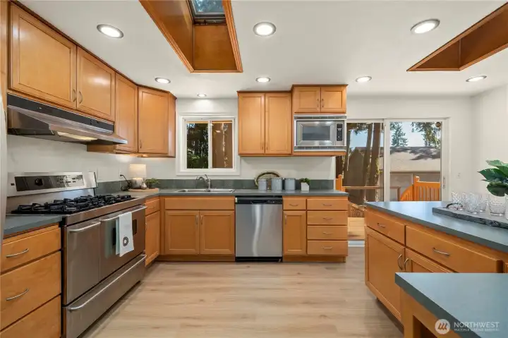 Kitchen with Skylights