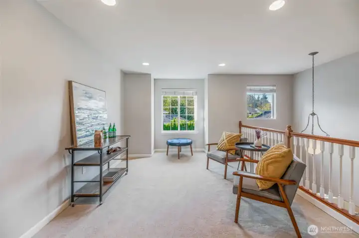 or the loft could be a media room or workout space