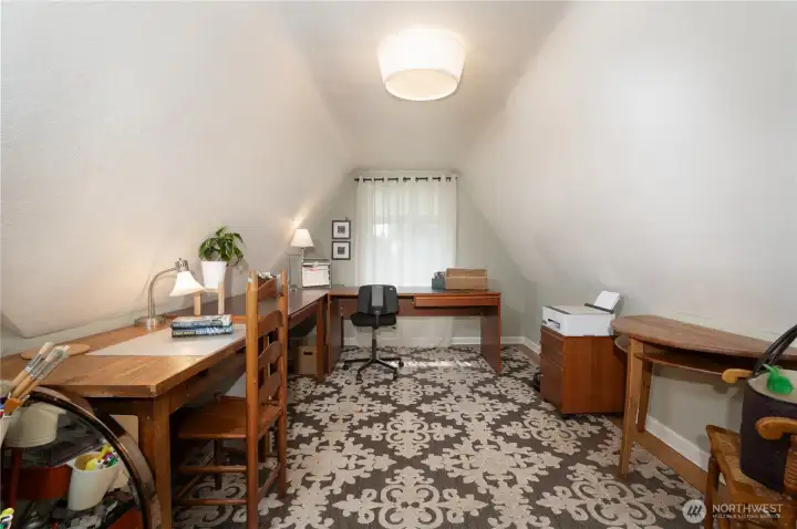 Yet another of the second floor bedrooms, this space is currently used as an office.  So much space.  So many rooms.  Soooo many choices!