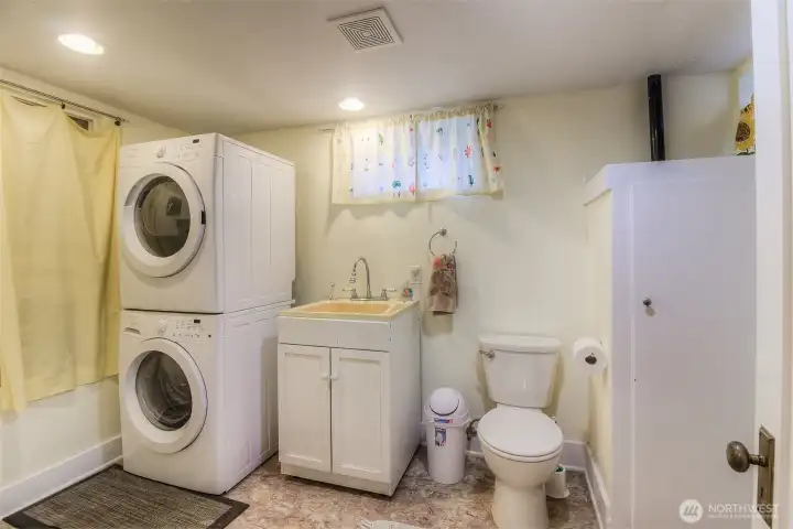 Basement half bath