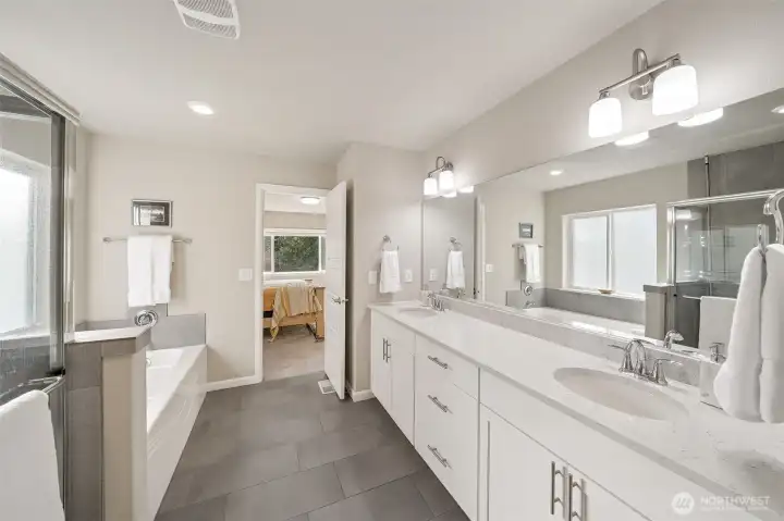 Two sinks and lots of counterspace!