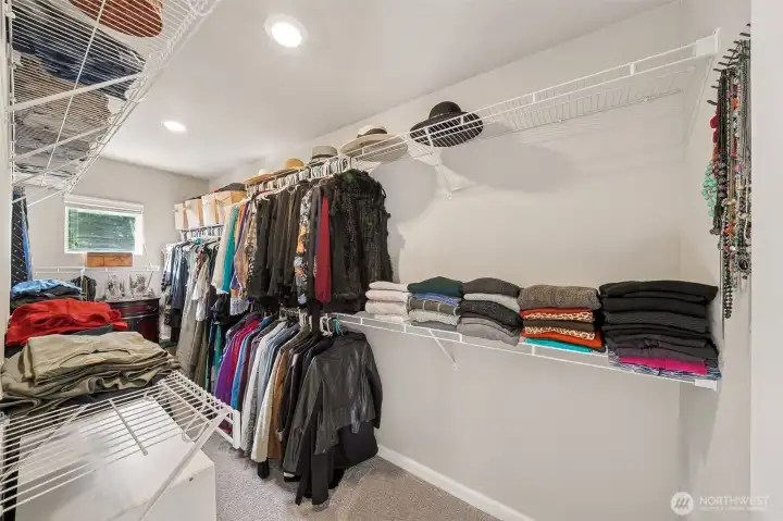 Huge walk in closet in the Primary Suite!