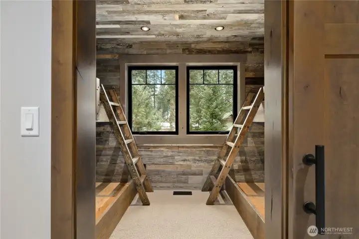 Custom built in bunk nook