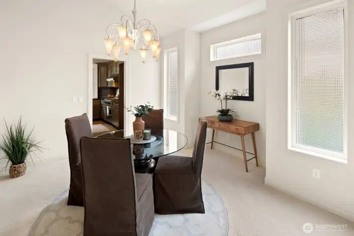 Formal dining off kitchen.