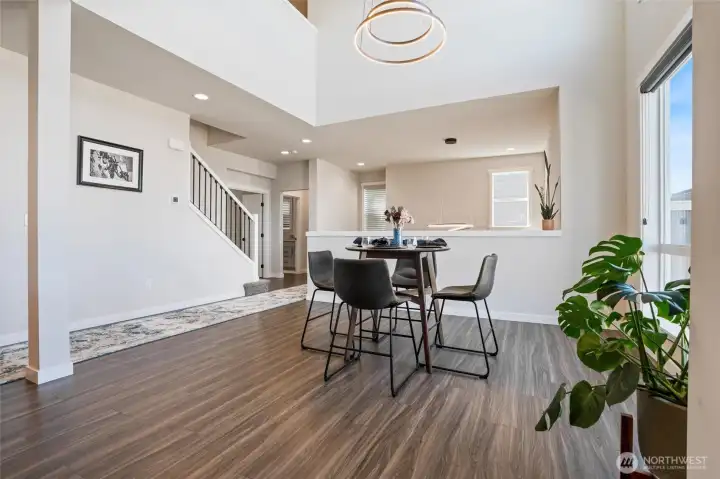 Spacious dining area. New Zebra blinds throughout.
