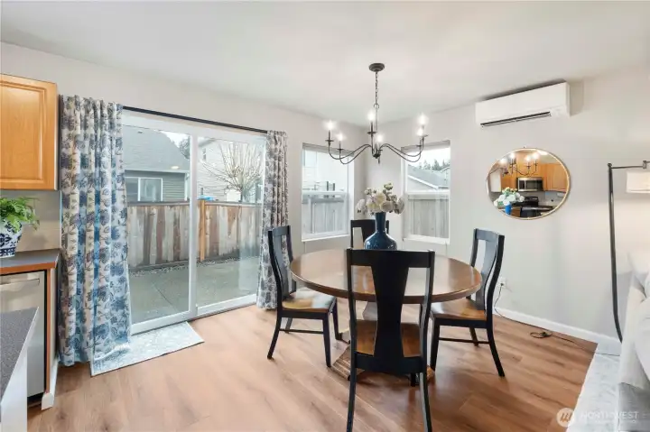 Beautiful dining area.