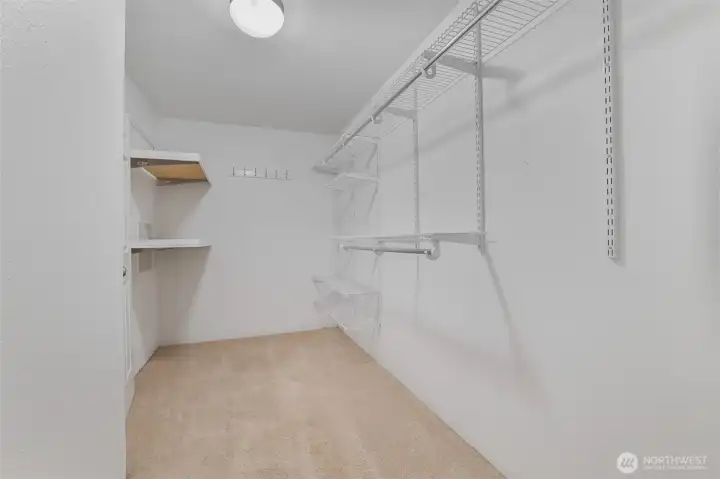 Primary walk-in closet