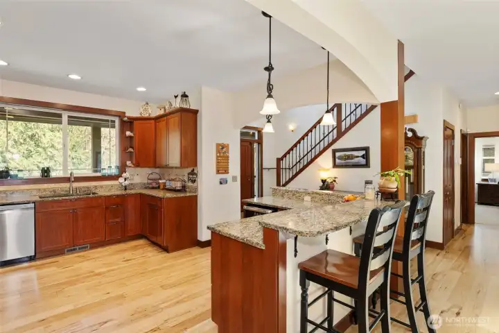 Convenient breakfast bar.