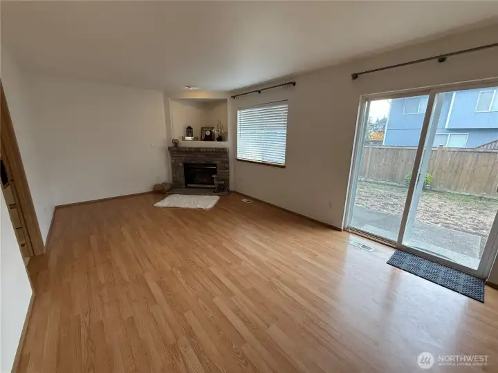 Another Family Room view. Laundry Room is located of the Family Room in the door on the Left.