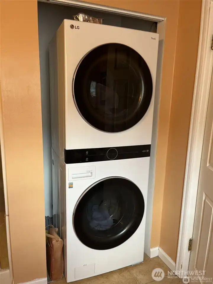 New stackable washer and dryer on the main level.